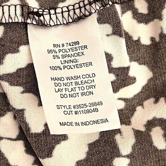 En Focus Studio Dress Womens Size 14 Brown Cream Casual‎ Beaded Sleeveless READ - Picture 13 of 15